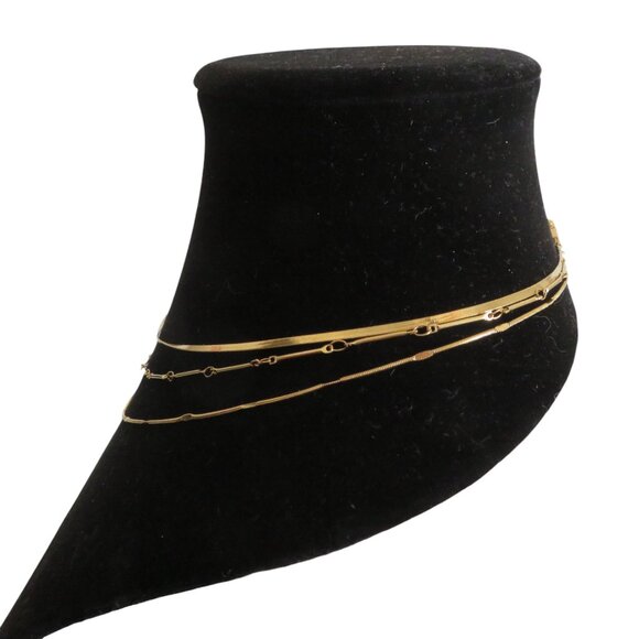 🔥🔥HP🔥🔥 Jenny Bird Bea Triple Strand Necklace, Goldtone Plate, NWT - Picture 4 of 9